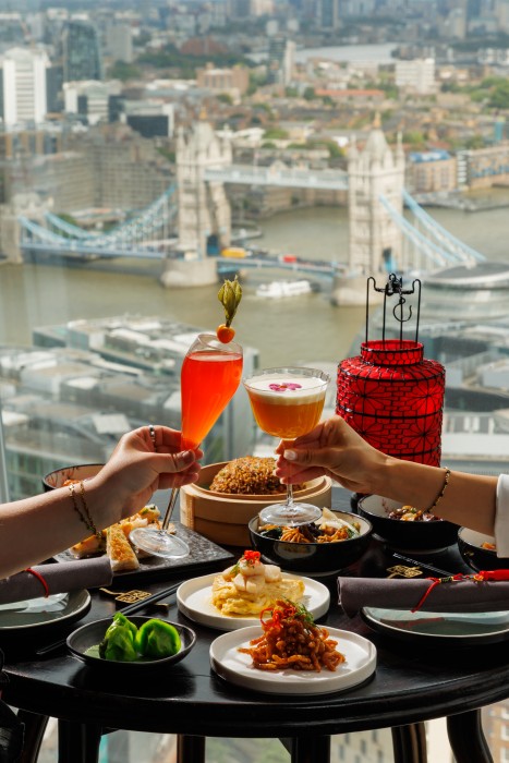 Dynasty Brunch on Saturday

Make Saturdays one to remember with Dynasty Brunch, featuring generous sharing menus, Celebrate the weekend with generous sharing menus, unlimited dim sum, free-flowing drinks and a soundtrack from our resident DJs, all set against Hutong’s spectacular London skyline.
Start with unlimited dim sum before choosing a main per person, followed by a side and dessert for the table. Expect Northern Chinese flavours across favourites such as Sea Bass with ginger, garlic and chilli sauce and Ma La Beef with peppers and black bean sauce.
Elevate your brunch with one of Hutong’s signature dishes, including Roasted Peking Duck and Sichuan Spiced Lamb Shank.

 book now
 view menu 

